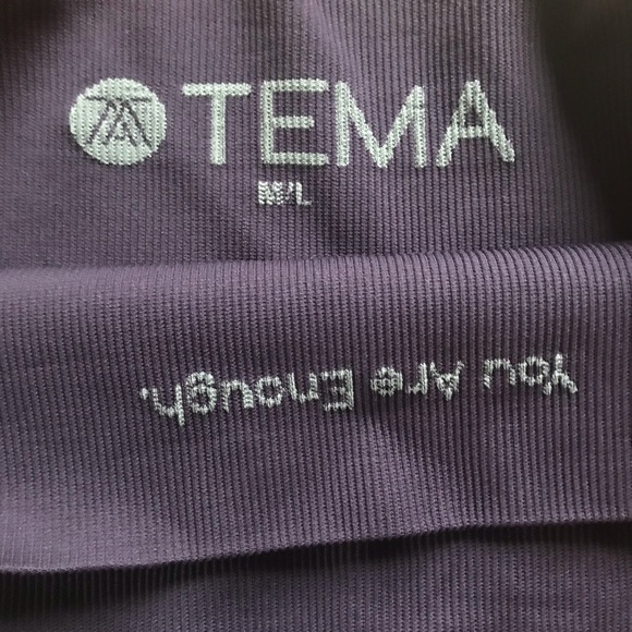 Tema Athletics High Waisted Textured Purple Leggings - Picture 2 of 6